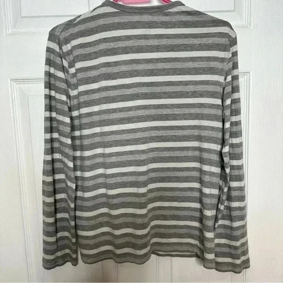 Stockhomme Evolution Shirt Stripes Front Pocket Grey & White Size Small - Picture 8 of 16